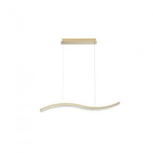 Nova Luce hanglamp, Aurelia-serie, goudkleurig metaal en kri, Huis en Inrichting, Lampen | Hanglampen, Nieuw, Glas, Metaal, Ophalen