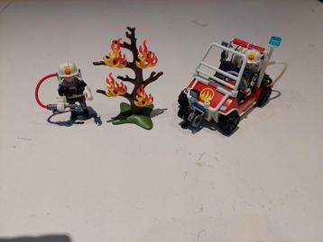 Playmobil brandweerbuggy en brandende boom, sets 5398 + 9093