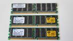 2x 512mb ram en 1x 256mb ram ddr pc3200 cl3, Computers en Software, RAM geheugen, Ophalen of Verzenden, Gebruikt, DDR