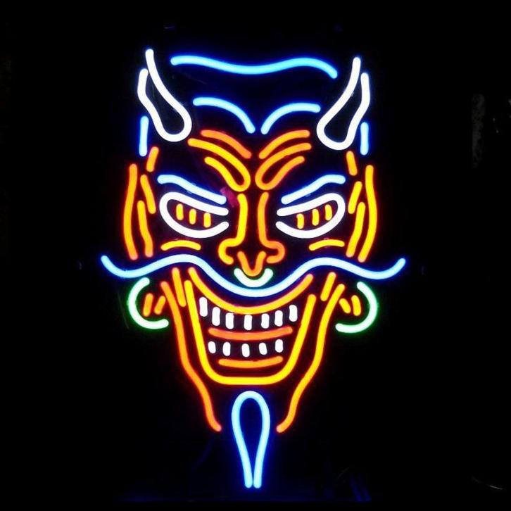 Duivel / devil neon licht reclame USA decoratie verlichting, Verzamelen, Merken en Reclamevoorwerpen, Nieuw, Lichtbak of (neon) lamp