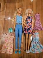 2 Barbiepoppen + 3jurkes en schoenen, Kinderen en Baby's, Speelgoed | Poppen, Ophalen of Verzenden, Gebruikt