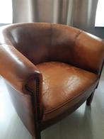 Oud schapenleren fauteuil, Antiek en Kunst, Ophalen