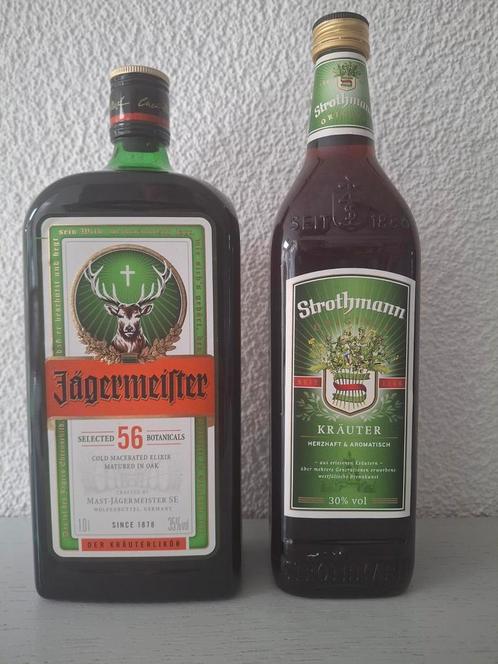 Jagermeister 1ltr + 1x Strothman 0,7 ltr, Verzamelen, Wijnen, Nieuw, Ophalen of Verzenden