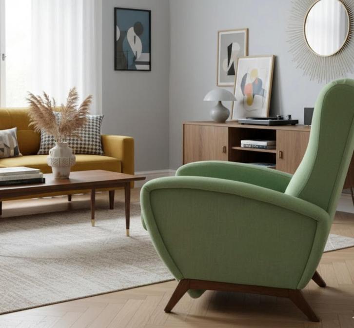 vintage-scandinavian-1960-relax-armstoel zetel, Huis en Inrichting, Zetels | Zetels, Ophalen