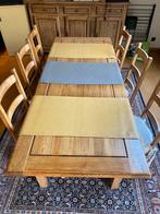 Massiek eiken tafel, Huis en Inrichting, Ophalen, Gebruikt, Eikenhout, 200 cm of meer