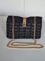 Sac à main tressé noir, Enlèvement ou Envoi, Comme neuf, Sac à main