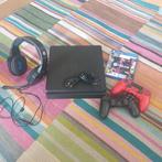 Lot console PS4 slim + casque officiel + 2 manettes + 1 jeu, Met 2 controllers, Gebruikt, 500 GB, Ophalen