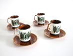 Boch Belgium 1960s Ceramic Coffee Cups, Antiek en Kunst, Ophalen of Verzenden
