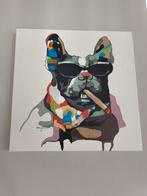 Tableau pop art bouledogue signé – toile originale, Antiek en Kunst, Kunst | Schilderijen | Modern, Ophalen