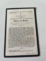 Rouwkaart A.Baron de Rasse  Tournai 1813 + 1892, Carte de condoléances, Envoi