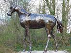 Paard ''Power'' XXL - 225 cm - Handgemaakt & Uniek, Tuin en Terras, Ophalen of Verzenden, Metaal, Dierenbeeld