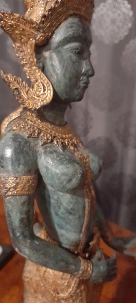 bronzen beelddanseres Thaise godin, Antiek en Kunst, Kunst | Niet-Westerse kunst