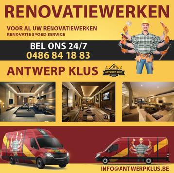 Renovatiewerken - aannemer - Klusjesdienst - 0486841883 beschikbaar voor biedingen