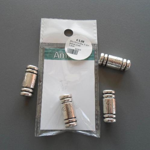 Set van 4 magneetsluitingen zilvergepatineerd voor rond leer, Hobby en Vrije tijd, Kralen en Sieraden maken, Nieuw, Overige typen