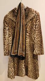 Manteau de fourrure Ocelot avec écharpe assortie, Comme neuf, Brun, Taille 38/40 (M), Enlèvement