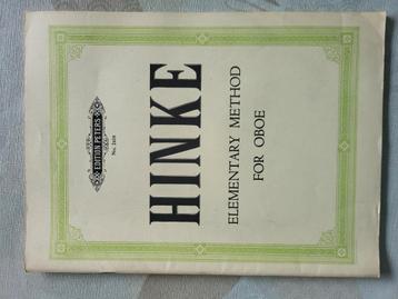 Elementaire methode for oboe, HINKE, Musique & Instruments, Enlèvement ou Envoi, Neuf, Hautbois