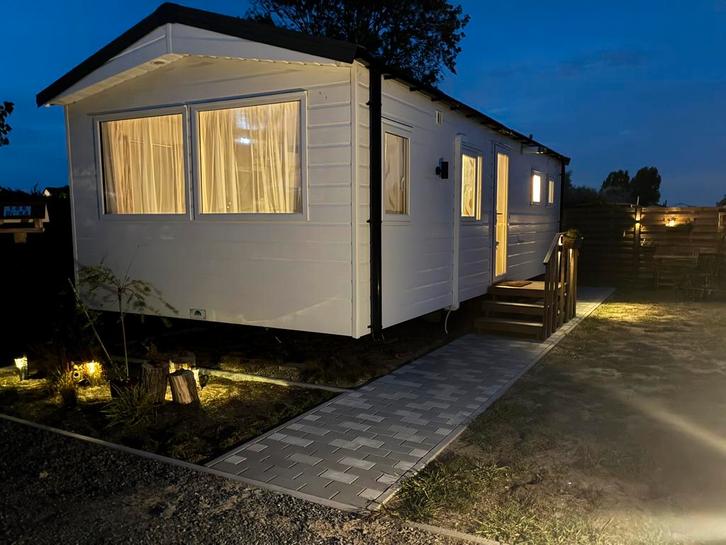 Te koop, Caravans en Kamperen, Caravans, Particulier, tot en met 4, Vast bed, 8 meter en meer, Airco, Ophalen