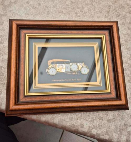 Vintage Engelse Rolls Royce 1927 kader- prachtige kunst, Antiek en Kunst, Kunst | Designobjecten, Ophalen of Verzenden