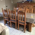 6 eiken stoelen te koop, Huis en Inrichting, Stoelen, Ophalen, Gebruikt, Overige kleuren, Zware stijl