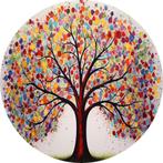 Cercle mural en forme d'arbre coloré 80x80 Dibond + système, Envoi