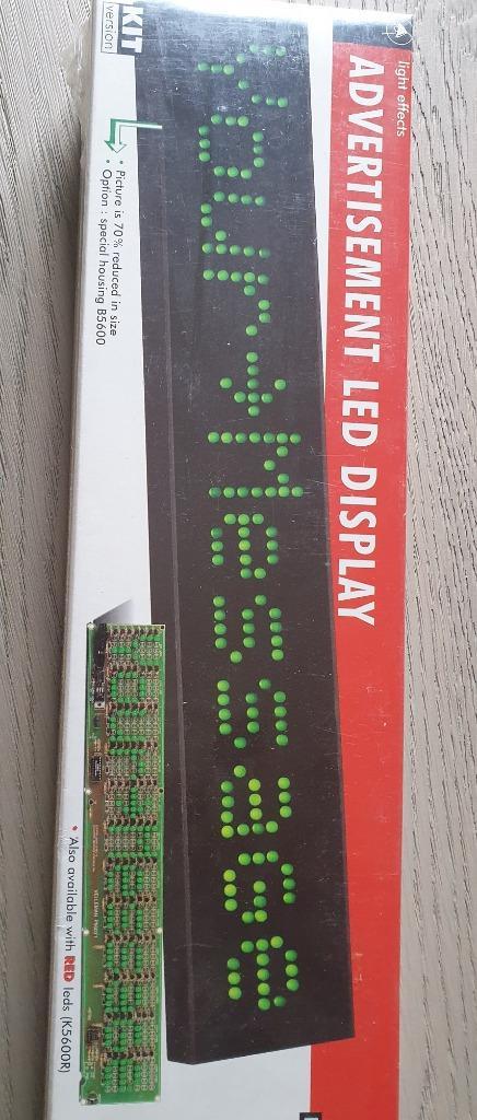 Velleman bouwkit  Advvertisement Led groen Display K5600G, Hobby en Vrije tijd, Elektronica-componenten, Nieuw, Ophalen of Verzenden