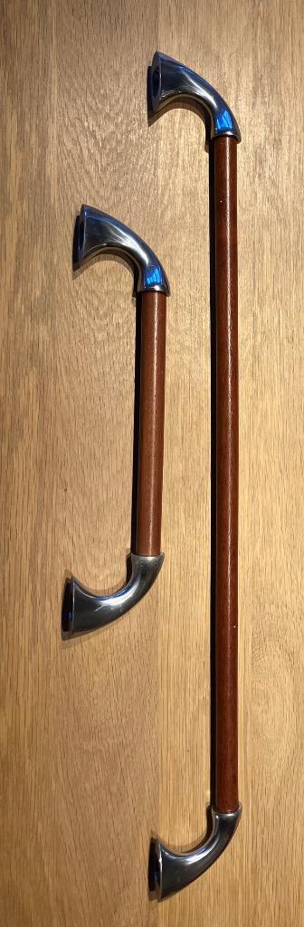 badkameraccesoires hout & roestvrij staal, Huis en Inrichting, Badkamer | Badkamermeubels, Gebruikt, Overige typen, Ophalen