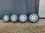 Winterbanden met stalen velgen 195/55 R16, Auto-onderdelen, Banden en Velgen, Banden en Velgen, Gebruikt, Personenwagen, Winterbanden