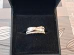 with goud met diamantjes, Handtassen en Accessoires, Ringen, Ophalen, Gebruikt, Wit, Goud