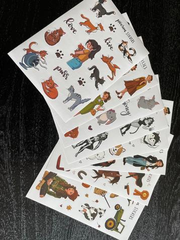 8 stickervellen beschikbaar voor biedingen