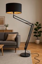 Vintage kniklamp - zwarte marmeren voet - industriële stijl, Ophalen, Zo goed als nieuw, Metaal