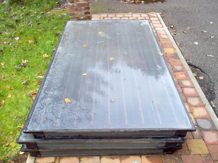 3 panneaux solaire eau chaude, Doe-het-zelf en Bouw, Zonnepanelen en Toebehoren, Gebruikt, Paneel, Ophalen
