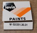 Oud luciferdoosje: Levis Paints Vilvoorde, Verzamelen, Ophalen of Verzenden, Zo goed als nieuw, Luciferdoosjes of -merken