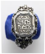 Zilveren zegelring met Griekse inscriptie 18e eeuw, Ophalen of Verzenden, Zilver, Ring