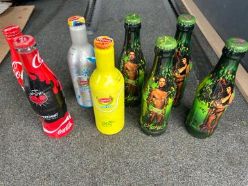 Bouteilles de collection coca cola gini lipton, Enlèvement ou Envoi, Comme neuf