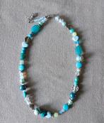 Te koop: Nieuw!!! Mooie  korte turquoise ketting., Ophalen, Nieuw, Overige materialen, Verstelbaar