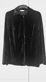 Zwarte soepele ribfluwelen blouse, H&M, maat S, Kleding | Dames, H&M, Zwart, Ophalen of Verzenden, Zo goed als nieuw