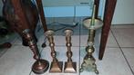 Oude koperen kandelaars vintage, Antiek en Kunst, Ophalen, Koper of Brons