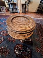 Rieten onderborden 6 stuks, Ophalen, Zo goed als nieuw