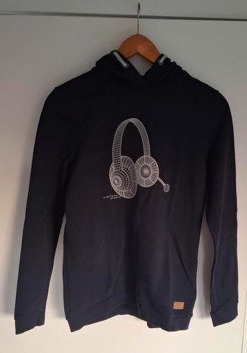 Donkerblauwe hoodie Fish and Chips maat 164 of 14 jaar beschikbaar voor biedingen