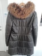 Lederen mantel, Ophalen, Gedragen, Maat 42/44 (L), Bruin