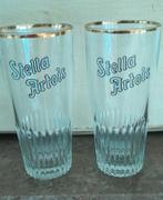 2 Stella Artois bierglazen..., Verzamelen, Glas en Drinkglazen, Ophalen of Verzenden, Gebruikt, Bierglas