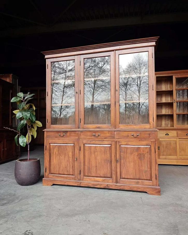 Prachtige antieke winkelvitrine | Mooie buffetkast #2491, Antiek en Kunst, Antiek | Meubels | Kasten, Ophalen of Verzenden