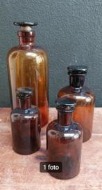 4 apotheekflessen, Ophalen of Verzenden