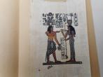 EGYPTISCHE TEKENING OP PAPYRUSPAPIER (MET CERTIFICAAT), Ophalen of Verzenden