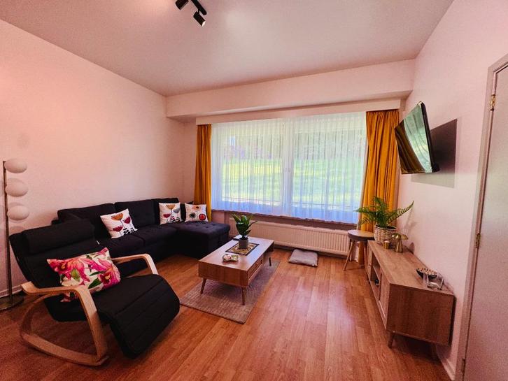 Gemeubileerd appartement 1 slaapkamer, luxe gebouw in Ukkel, Immo, Appartementen en Studio's te huur, Brussel, 50 m² of meer