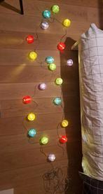 Sphères colorées en cordon de lanterne, Jardin & Terrasse, Éclairage extérieur, Comme neuf, LED, Enlèvement ou Envoi