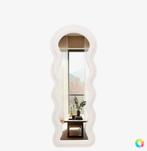 Teddy boucle staande spiegel creme, Huis en Inrichting, Ophalen, Zo goed als nieuw