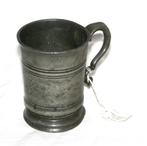 Antiek Grote tinnen mok - 1860, Antiek en Kunst, Antiek | Tin, Ophalen of Verzenden