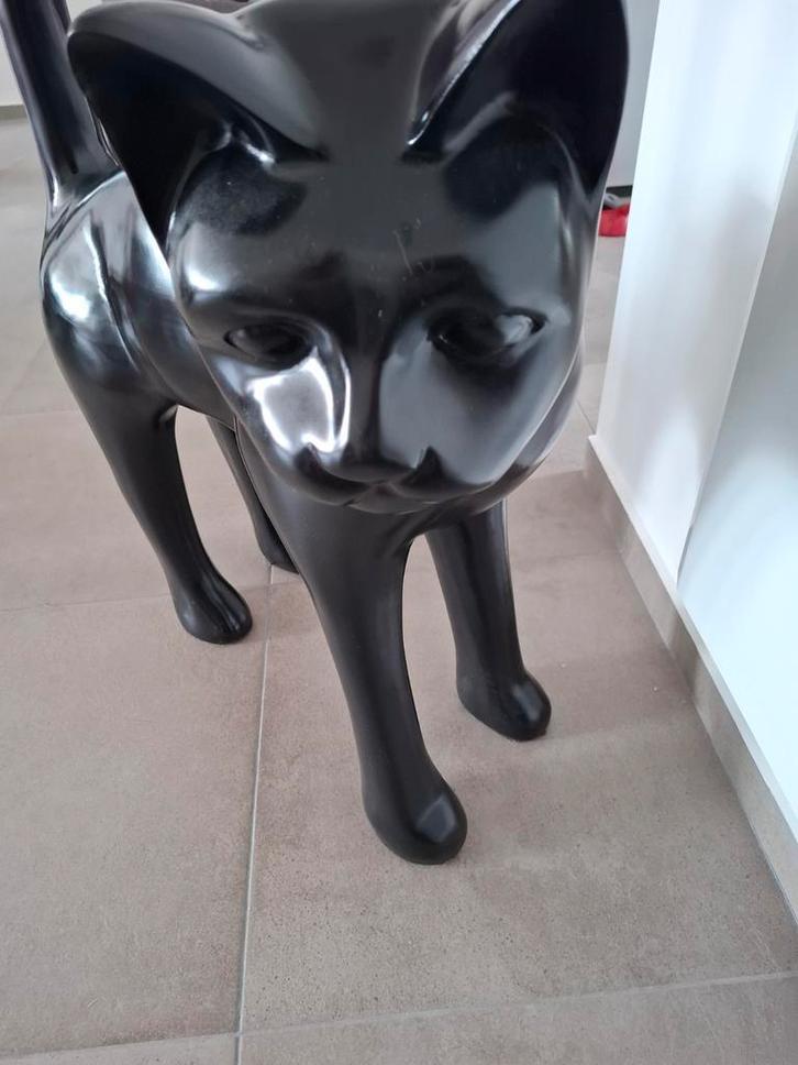 Grote zwarte kat Xxl, Tuin en Terras, Tuinbeelden, Nieuw, Dierenbeeld, Overige materialen, Ophalen