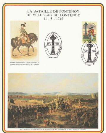 Herdenkingskaart De slag bij Fontenoy 11-5-1745 beschikbaar voor biedingen